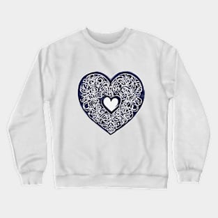 Heart Navy Shadow Silhouette Anime Style Collection No. 238 Crewneck Sweatshirt